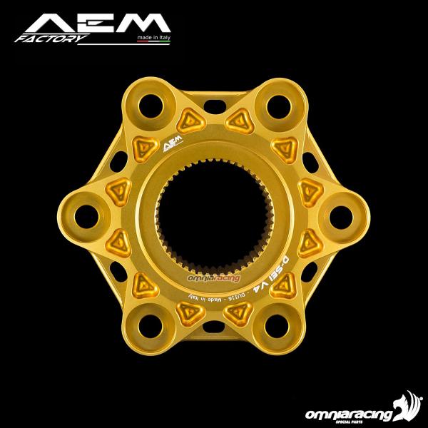AEM Factory flangia portacorona D-SEI colore oro per Ducati Monster 1200/1199-1299 Panigale