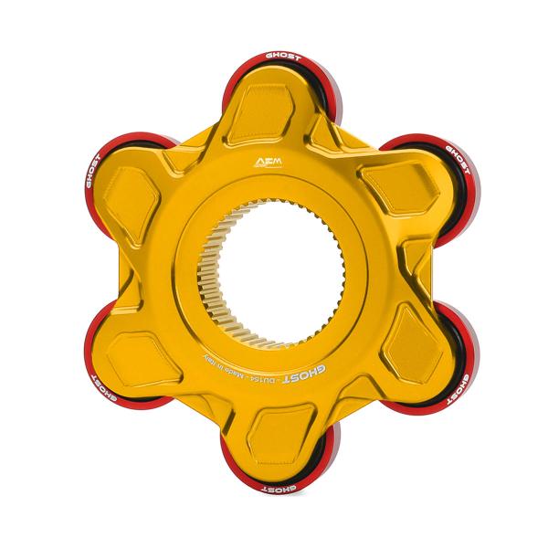 Flangia corona AEM GHOST-6 oro/rosso per Ducati Diavel 1260