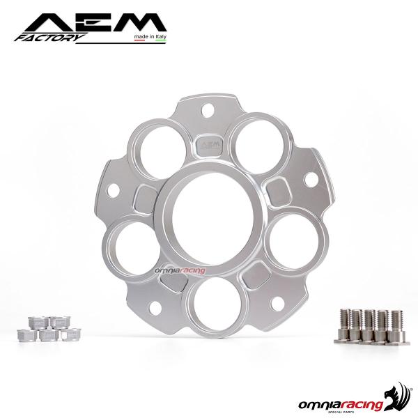 Aem Sprocket Carrier Flange Rhodium Silver for Mv Agusta Brutale