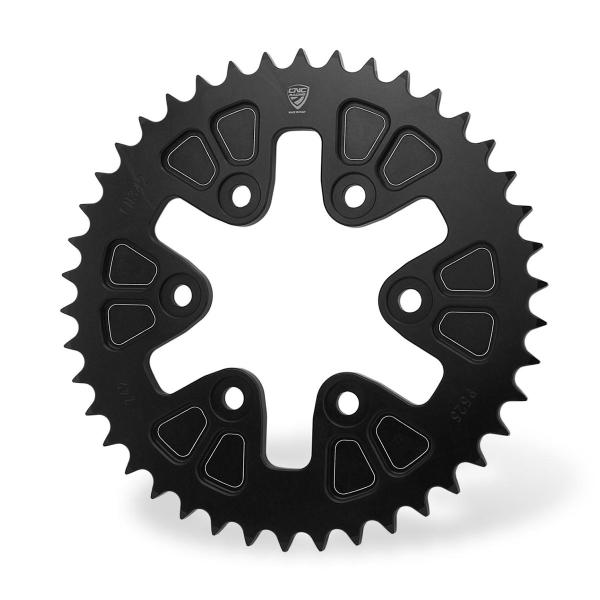 CNC Racing black ergal rear sprocket Z42 size 525 Ducati Multistrada V4 2021-2024