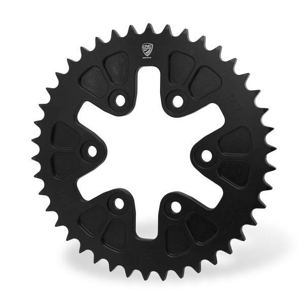 CNC Racing black ergal rear sprocket Z49 size 525 Ducati DesertX 937 2022-2024