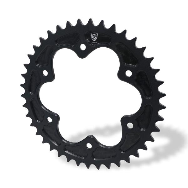 CNC Racing black ergal modular rear sprocket Z41 size 520 6 holes Ducati Panigale V4S 2018-2024
