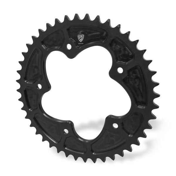 CNC Racing black ergal modular rear sprocket Z42 size 525 5 holes Ducati Streetfighter 848 2012-2015