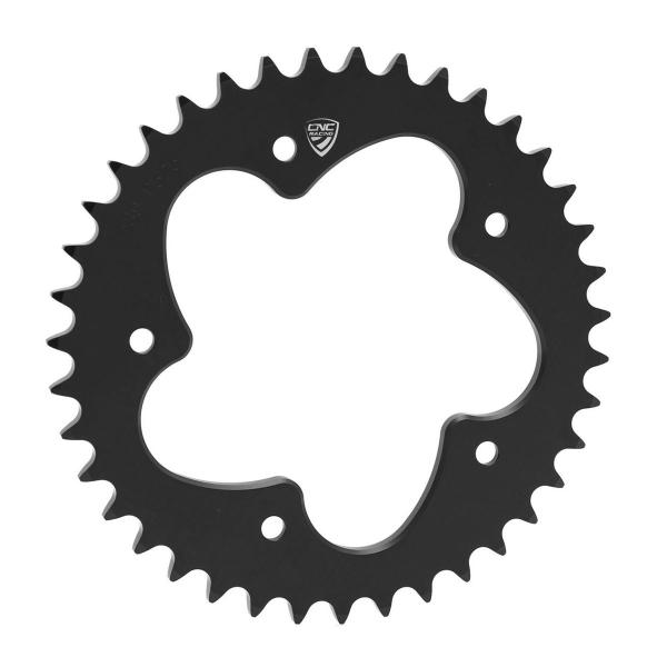 Corona componibile Z40 passo 520 5 fori CNC Racing ergal nero Ducati 998 2001-2004