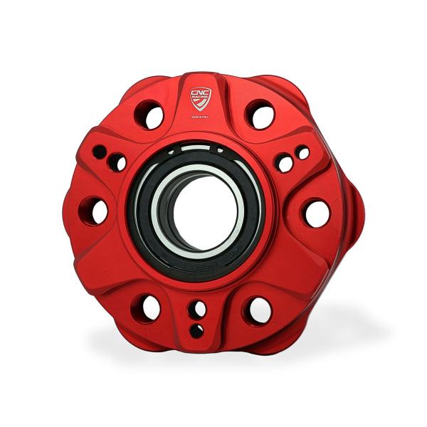 CNC Racing red rear sprocket holder flange Ducati Multistrada V4 2021-2024