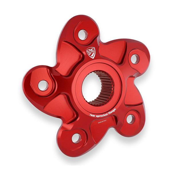 CNC Racing red rear sprocket holder flange Ducati Hypermotard 1100 S 2007-2009