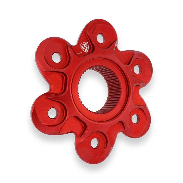 CNC Racing 6 holes red rear sprocket holder flange Ducati Panigale V2 2020-2024