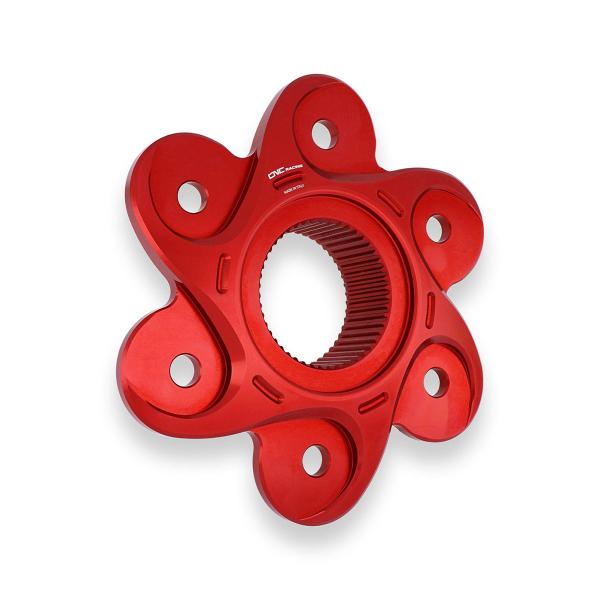 CNC Racing red rear sprocket holder flange Ducati 1198 2009-2011