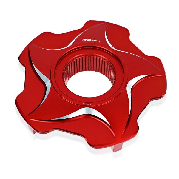 Flangia portacorona rossa/argento CNC Racing Mv Agusta F4 1000 2010-2019