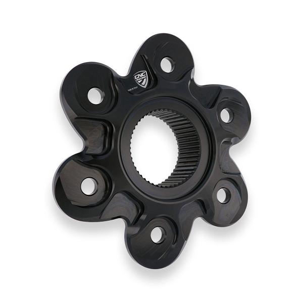 CNC Racing black rear sprocket holder flange Ducati Streetfighter V4S 2020-2024