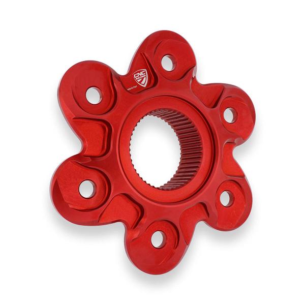 CNC Racing red rear sprocket holder flange Ducati Panigale V4 2018-2024