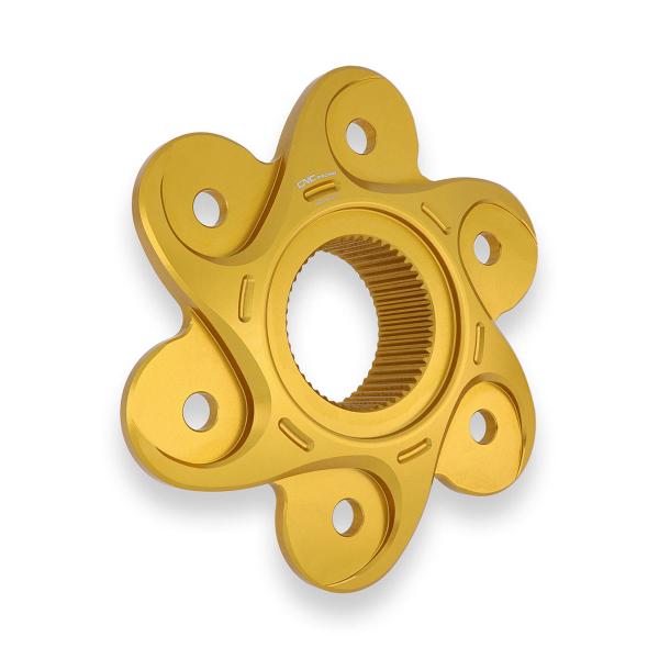 CNC Racing gold rear sprocket holder flange Ducati Streetfighter V4 2020-2024