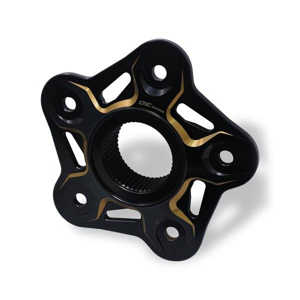 CNC Racing 5 holes black/gold rear sprocket holder flange Mv Agusta RUSH 1000 2020-2022