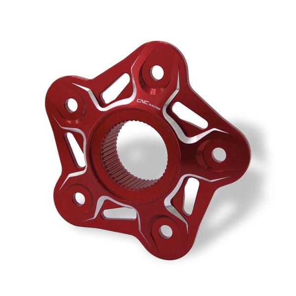 CNC Racing 5 holes red/silver rear sprocket holder flange Mv Agusta Brutale 1000 RR 2020-2024