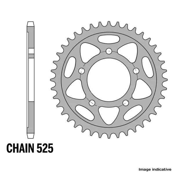 PBR Ergal rear sprocket Z39 teeth 525 size for wheels OZ KTM