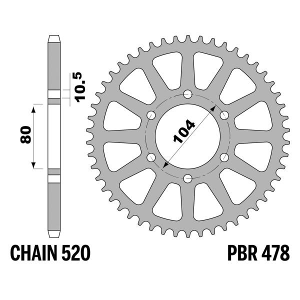 Sprocket 17T Pitch 530 – Kawasaki ZZR 1100 90-93 Front Sprocket, ItalyRacing