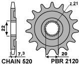 Pignone PBR passo 520, 13 denti per Honda CRF250R 4T 2010