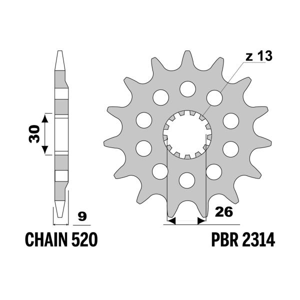 PBR front sprocket Z18 teeth 520 size Triumph Speed Triple 1050 2005-2012