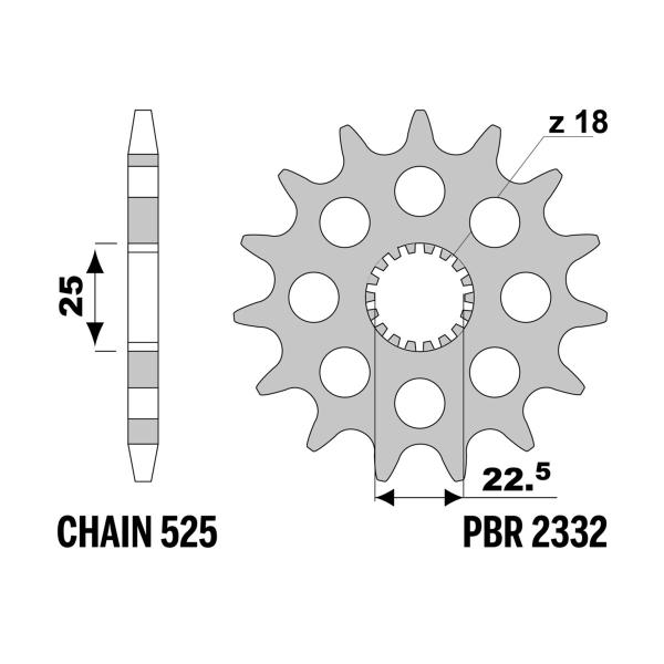 Pignone Kyosho 25 Denti 48DP – Ricambio Modellismo Per-325, EAN 4955439736265