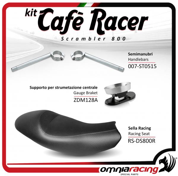 Kit Cafe' Racer - Semimanubri / Supporto per Strumentazione / Sella Racing per Ducati Scrambler 800