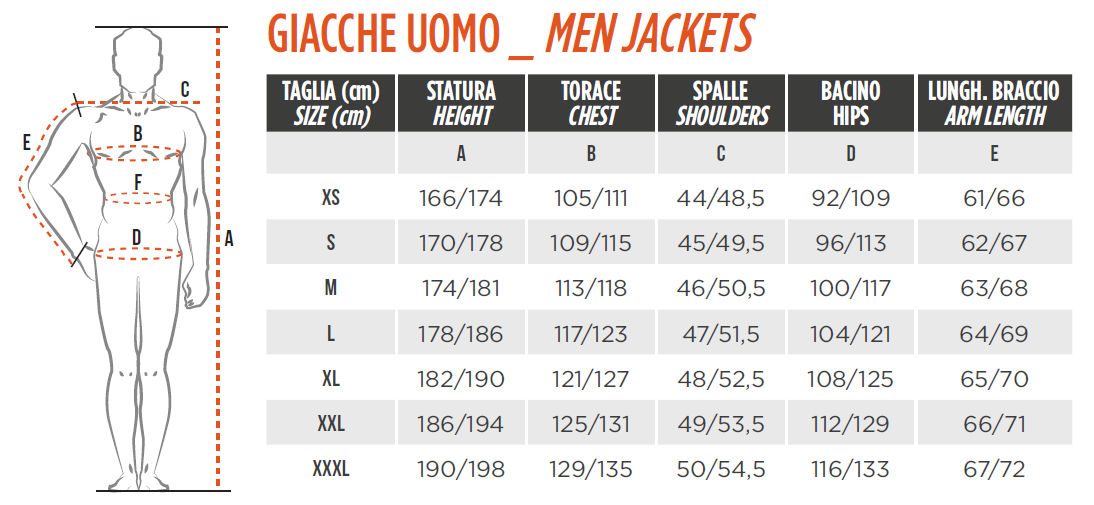 Size guide hevik vintage man